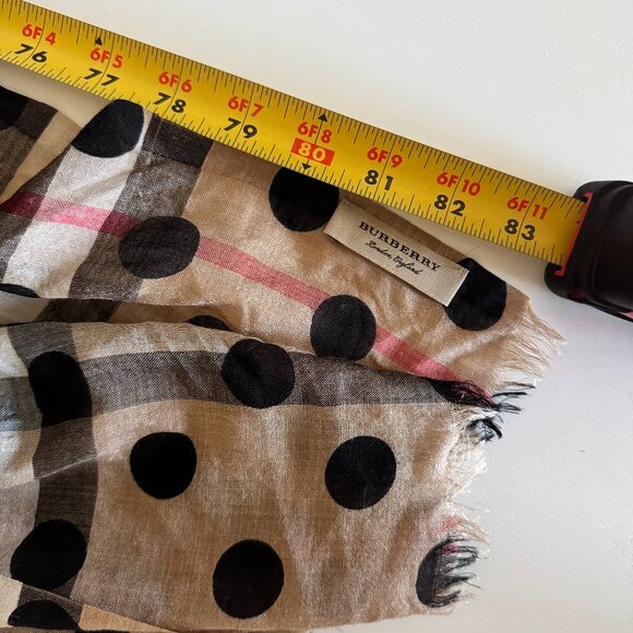 Authentic Burberry Polka Dot Scarf - Picture 3 of 4